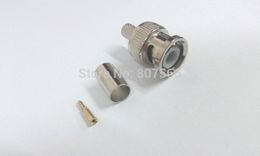 Crimp on BNC Male RG59 Coax Coaxial adapter For CCTV camera connector