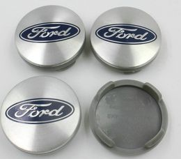4pcs/lot 54mm Blue / Sier Car Wheel Hub Centre Cover Caps Emblem Badge For Fiesta Focus Fusion Mondeo Escap