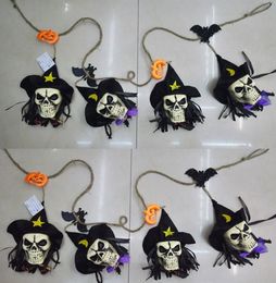 Halloween Party Skull Garland ghost bat witch pumpkin string banner flag club bar decoration store atmosphere SKULL HEAD pendant flags decor