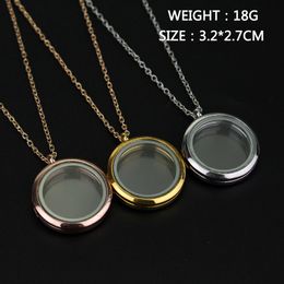 Circular Frame Pendant Necklace Couples May Open The Necklace Gift