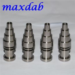 Titanium Nail 6 in 1 Domeless GR2 for 16mm Heater Coil Female Male joint 14mm 18mm oil rig Glass Bong Water Pipe