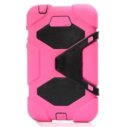 Waterproof Android Tablet PC Soft Silicon Case For Samsung Galaxy P3200 7inch Military Extreme Heavy Duty Shockproof With Screen Protector Kickstand Stand Cover