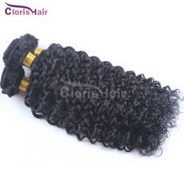 -Premium ahora sin procesar mongol rizado pelo rizado armadura 3 unids precio más barato Afro rizado mongol cabello humano paquetes vendedores