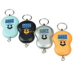 200pcs/lot 40kg 10g Pocket Electronic Digital kitchen Scale Hanging Luggage Weight Balance Libra Steelyard Kg Lb OZ