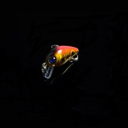 New 10 Colour MINI Vibration Lure Bait Laser Minnow fishing gear bionic 3D Eye Fishing lures 1.5g