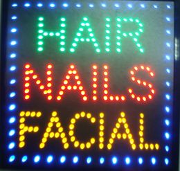 New coming Graphics 15mm indoor Ultra Bright 19X19 Inch hair nails facial business Shop sign of led