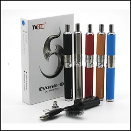 Authentic Yocan Evolve-D Kit 650mah Dry Herb Vaporizer Pen Kit with Pancake Dual Coil 5 Colors for Choosen