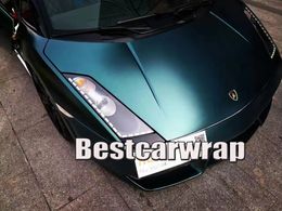 Peacock Green Matte Metallic vinyl Wrap For Car wrap With Air bubble Free / air Releae Luxury Truck Covering size 1.52x20m/Roll 4.98x66ft