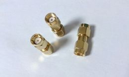 sma male plug UK - 100pcs Gold plated RP-SMA plug to RP SMA male (female pin) straight adapter