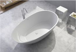 1780 x 980 x 510mm Solid Surface Stone Bathtub Pure Acrylic Freestanding Seamless Tub WD6553