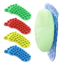 Durable Removable Bathroom Anti-slip Soap Pad Mat Sucker Shampoo Suction Cup New #R91