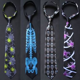 Fashion Halloween neck tie 9 color 145*10cm Jacquard necktie X-mas necktie Men's arrow Polyester Tie for Christmas gift