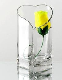 Heart transparent glass vase fashion design heart style DIY design decor glass pot desktop decoration home decoration vase
