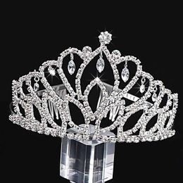 Bridal Tiaras With Rhinestones Wedding Jewelry Girls Headpieces Birthday Party Performance Pageant Crystal Crowns Wedding Accessories #BW-T005