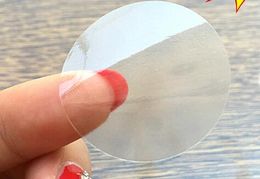 25mm runde / 1 Zoll runde leere transparente Siegelaufkleber durchsichtiges PVC-Etikett ohne Logodruck