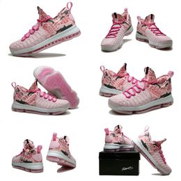 Cheap kd shoes flowers - Drop Shipping Wholesale Famous Durant KD 9 Low Pink Black Flowers