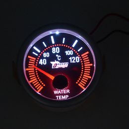 52mm White backlight car motorcycle Water temp gauge Unit 40-120 C Water Temperature meter