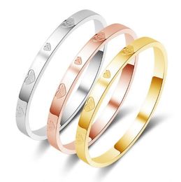 heart LOVE YOU English letter Bracelet 925 silver / Rose Gold / gold for Women Bangle Bracelet fashion Jewellery 10pcs/lot