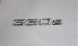 Chrome ABS Number Trunk Rear Letters Emblem Badge Sticker for BMW 3 Series 330e