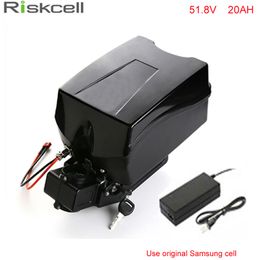 Free customs taxes 51.8v 20ah electric bike battery 52v 1500w bafang bbs03 lithium battery with charger For Samsung cell