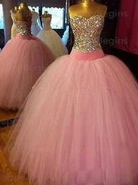 2021 New Real Image Ball Gowns Long Quinceanera Dresses With Bow Lace Up Formal Prom Party Quinceanera Gowns