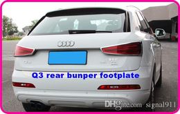 High quality stainless steel car rear trunk guard panel,guard scuff plate with logo for Audi Q3 2012-2015