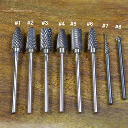 Wholesale-Pro Silver Electric Durable Tungsten Steel Carbide File Drill Bits for Nail Art tools Equipment Manicure tools DIY #ND078 free shi