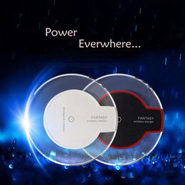 2016 Newest Universal QI Wireless Charger with receiver Charging Pad Fantasy High Efficiency Blue Light Crystal for iPhone Samsung LG Nokia
