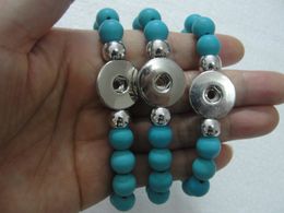 2017 New fashion 20cm NOOSA chunks snap button jewelry turquoise Noosa Bracelet Snap buttons 12pcs/lot Drop shipping
