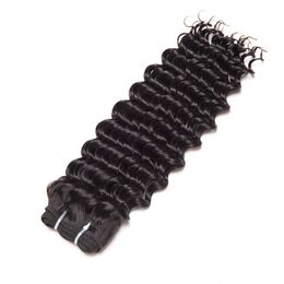 unprocessed peruvian virgin bundles deep wave curly hair weft with natural Colour 100g bundle3 bundles one lot dhl free