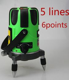 Freeshipping Hot Outdoors 360 rotary laser level self levelling 5 line 6 point Cross level laser 110-240V