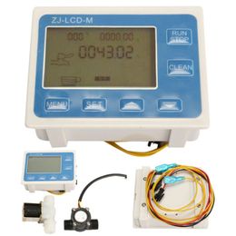 Freeshipping Durable Quality 1/2" Water Flow Control LCD display Metre + Flow Sensor + Solenoid valve light weight