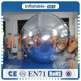 Spedizione porta a porta Sfera di cristallo gonfiabile in PVC da 1,0 m, sfera a specchio gonfiabile, palloncino a specchio gonfiabile