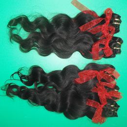 cheapest wholesale Malaysian body wave 20pcs Human Hair Weft Natural Colour hair weaving fast shipping