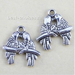 Free Ship 200PCS Tibetan Silver Bird Charms Pendant For Jewellery Making Bracelet 18x18mm