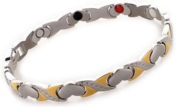 Fashion cross heart love shape silver gold energy healthy link chain bracelets magnetic germanium bracelet Jewellery