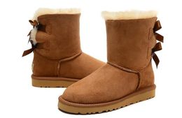 Christmas NEW Australia classic tall winter boots real leather Bailey Bowknot women's bailey bow snow boots shoes boot