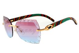 factory direct Colour sculpture lens, high quality carved sunglasses 8300593 pure natural Colour peacock legs cool sunglasses, size: 56-18-140