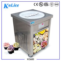 ETL Free shipment US Franchise food processing equipment 55cm round pan Fried ice cream machine