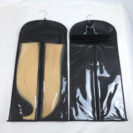 Stock in Hair Extensions Storage Bag Carrier Suit Case Bag with Hanger For Packing Virgin Hair & Clip in Hair Extensions