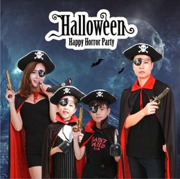 Halloween child cosplay performance wear black devil cloak kids vampire cape costume Halloween kids fany cosplay Clothes Festival Decoration