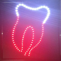 Hot Sale custom 19x19 inch indoor Ultra Bright flashing dentist window shop neon open sign of led