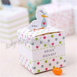 Free Shipping! 50PCS Lovely Duck Favour Boxes Baby Shower Party Supplies Birthday Party Candy Box Decor Party Setting