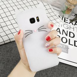 2018 Fashion Silicone Cartoon Case For Samsung A3 A5 A7 2017 J3 J5 J7 Prime Note 8 5 4 Beard Cat Cover