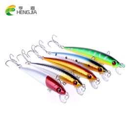 100pcs/lot 8.5CM 6G isca artificiais 2016 3d Game minnow Fishing lure HENGJIA luminous pesca carp fishing tackle hard bait bass