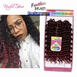 freetress crochet hair extensions synthetic braiding hair pre looped savana jerry Curly Braids Hair Extensions Ombre Weaves Brazilian marley