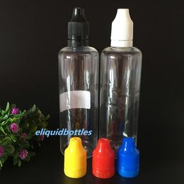 600Pcs/Lot 100ML Needle Tip Bottles Big Capacity for Eliquid PET Plastic Dropper Caps Empty E Juice Bottles 100ml with ChildProof Tamper Cap
