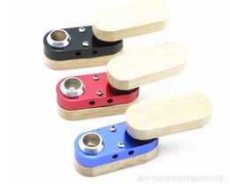 Folding Wooden Pipe Similar as Tobacco Cigarette Monkey Pipe Hand Portable Vaporizer Foldable Wood&Metal Smoking Pipe