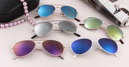 Reflective Candy-Colored Frog Mirror mirrored aviator sunglasses for Kids - Perfect for Summer Beach and Outdoor Sun Protection