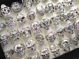 Skull Skeleton Gothic Biker Rings Men's Rock Punk Ring Party Favor Top Styles Mix Wholesale Fashoin Cool Jewelry lots HOT